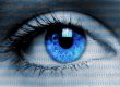 Auge mit blauer Iris