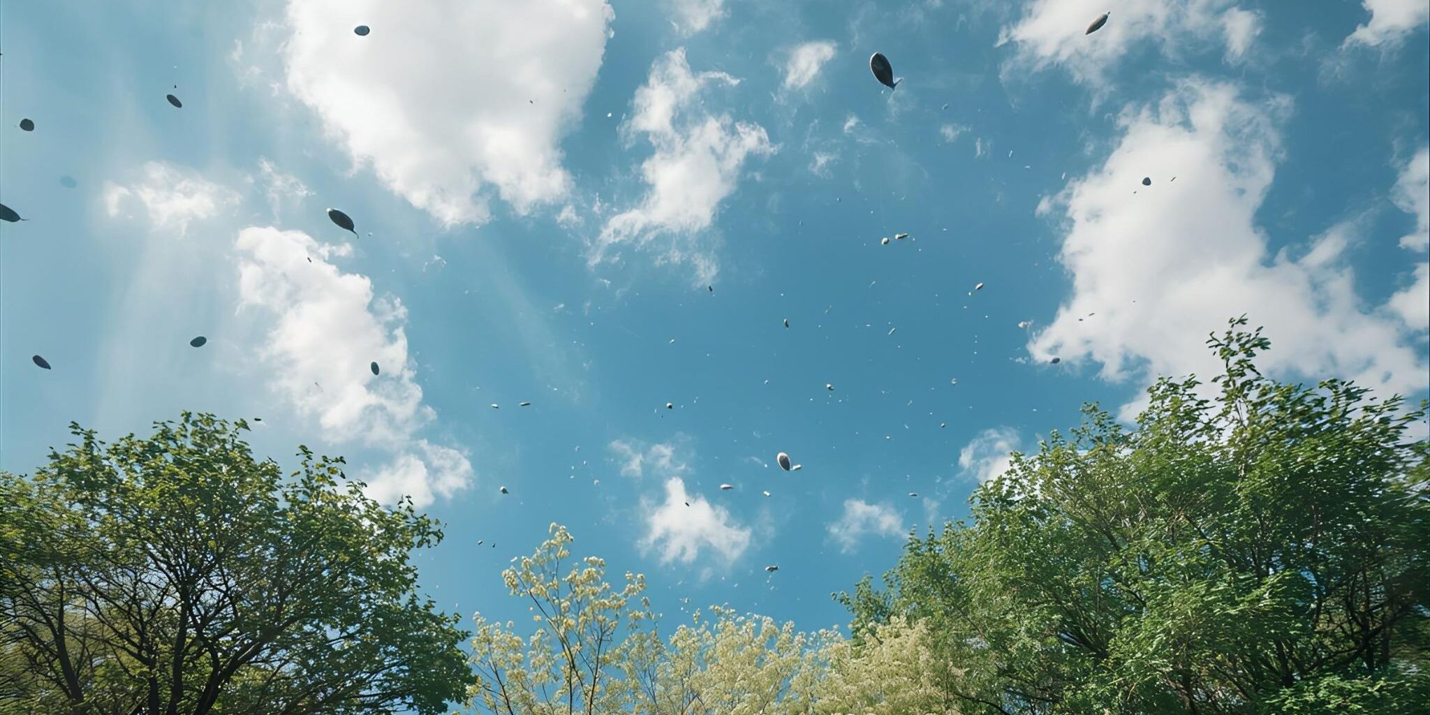 mouche-volants Blick mit Glasköpertrübung mouche volants