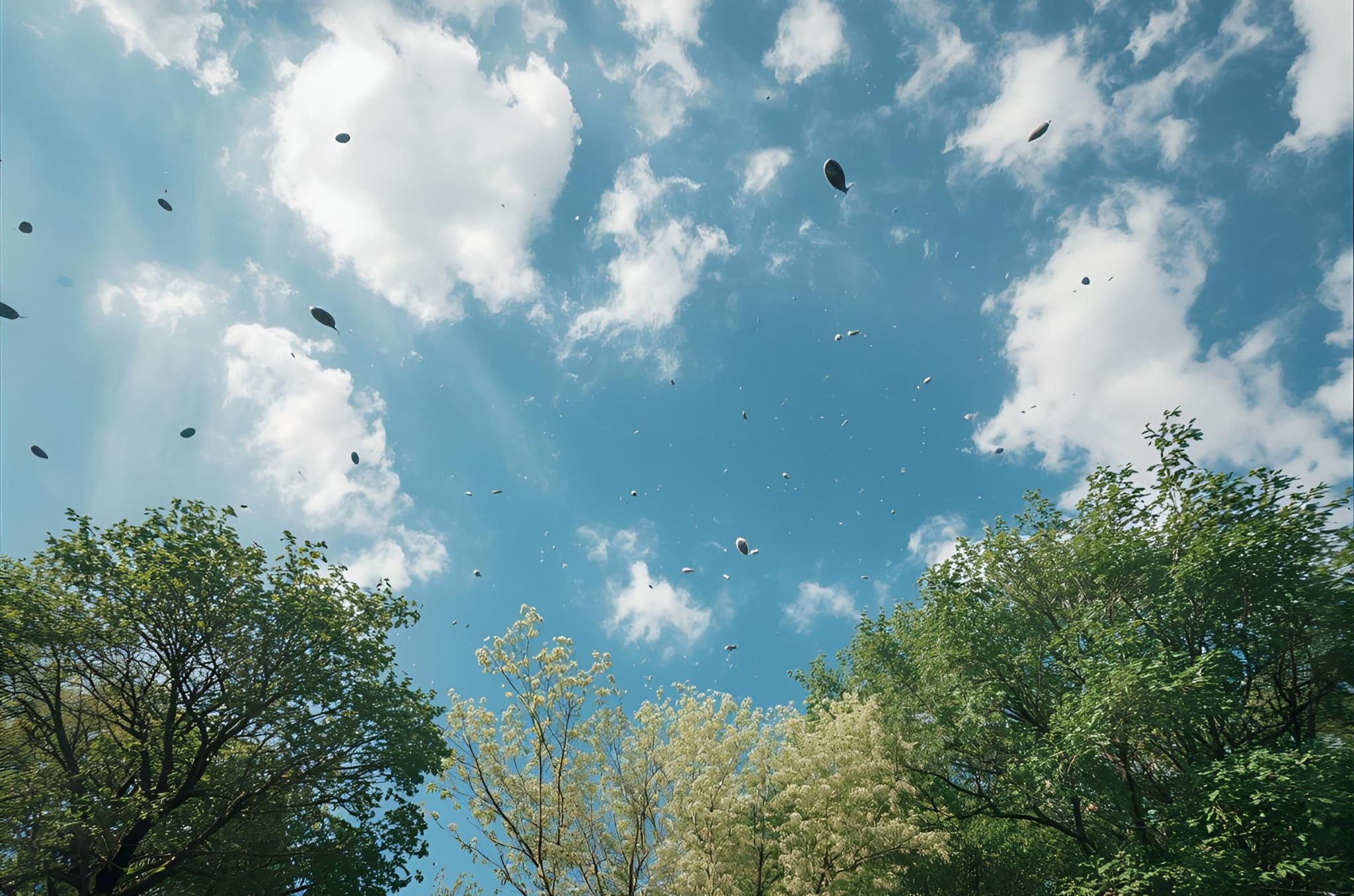 Blick mit Glasköpertrübung mouche volants