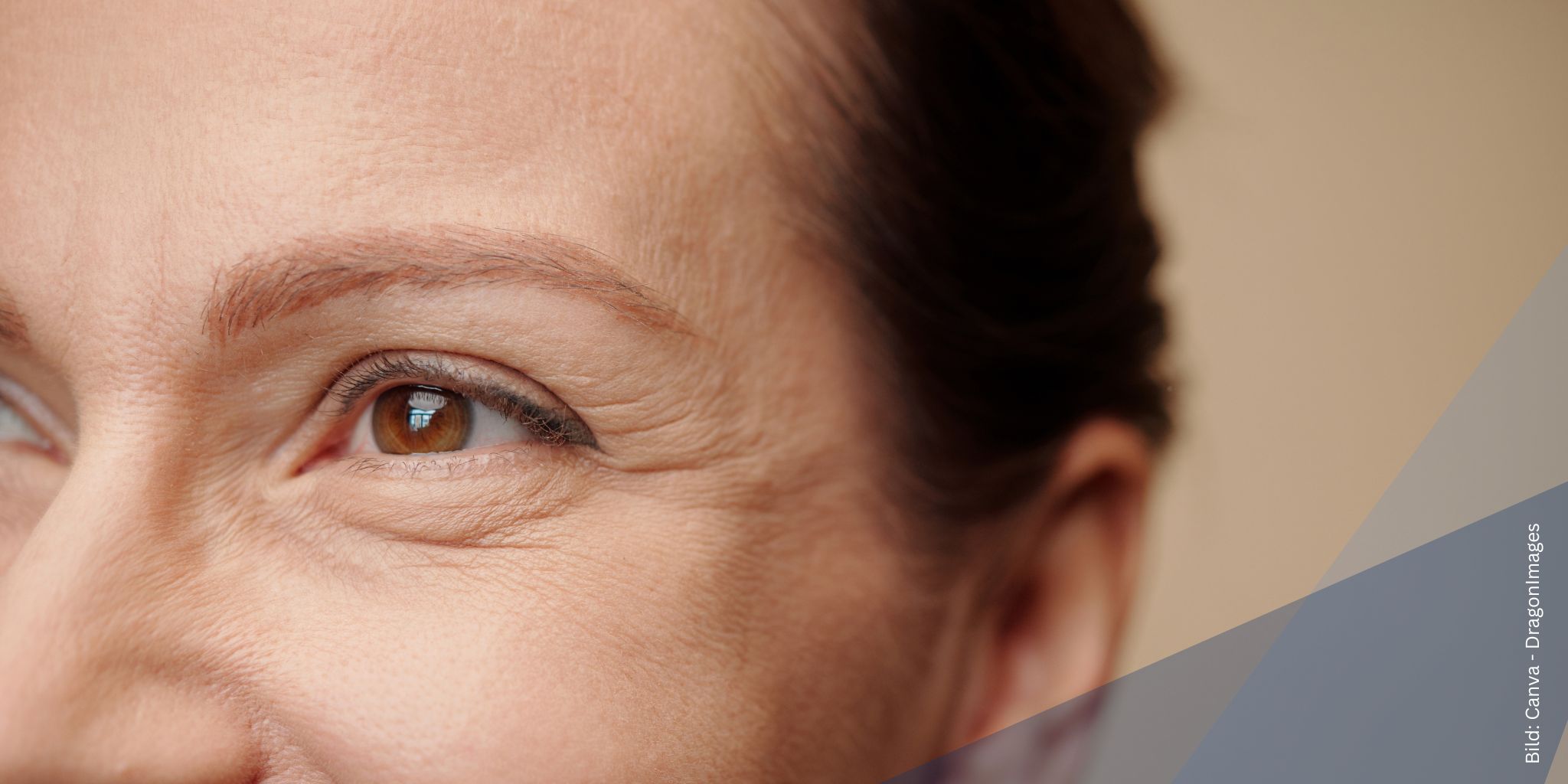 alterssichtigkeit-behandeln-entscheidungshilfe-zum-refraktiven-linsentausch Nahaufnahme Augenpartie einer Frau zum Thema